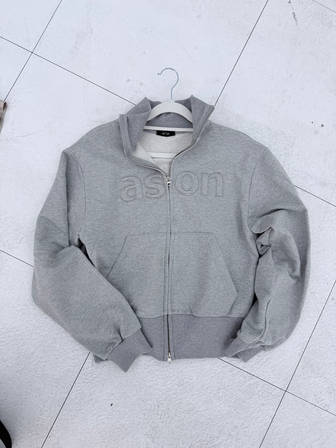 애즈온 BAY SWEAT ZIP-UP / GRAY 상품이미지1