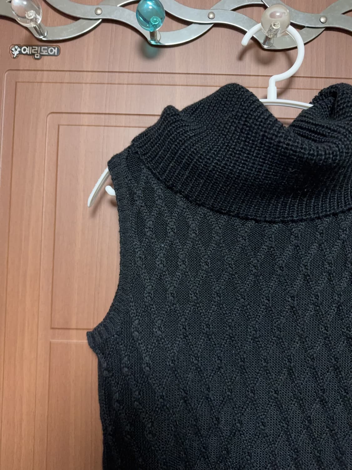 공겜여주 일본 빈티지 핀터깔 지뢰계 갸루 블랙 민소매 터틀넥 하이넥 니트 상품이미지2