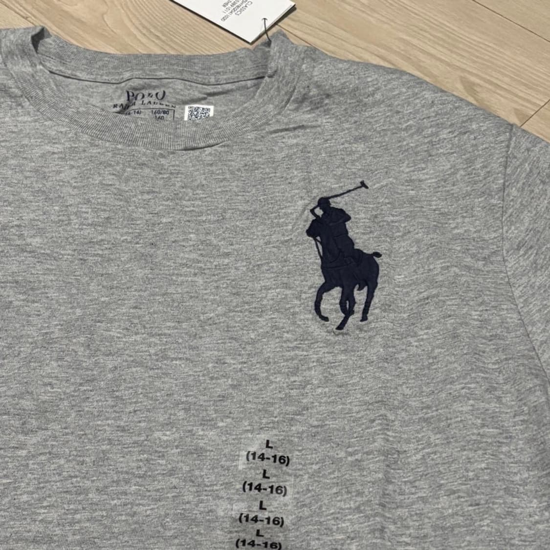 폴로 빅포니 코튼 저지 롱 슬리브티 (그레이) 상품이미지2