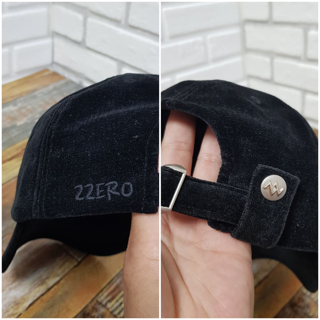 [24ss/정품] 지제로 러브펜서 벨벳 볼캡 블랙 상품이미지7