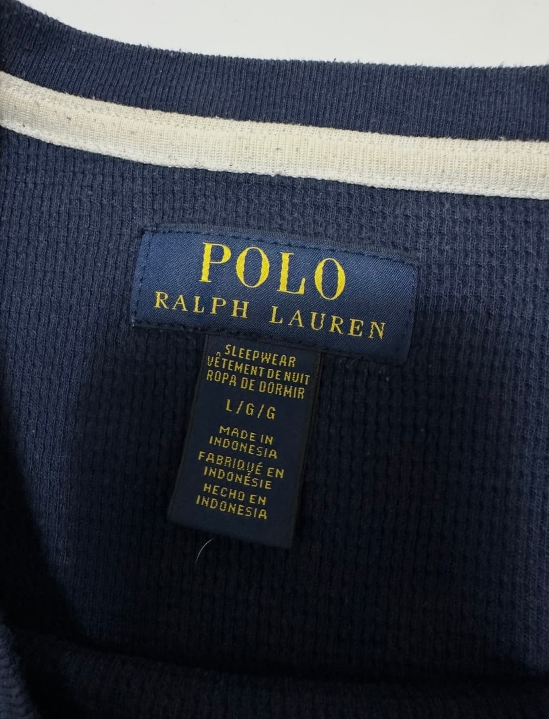 폴로 랄프로렌 네이비 와플 긴팔티 상품이미지5