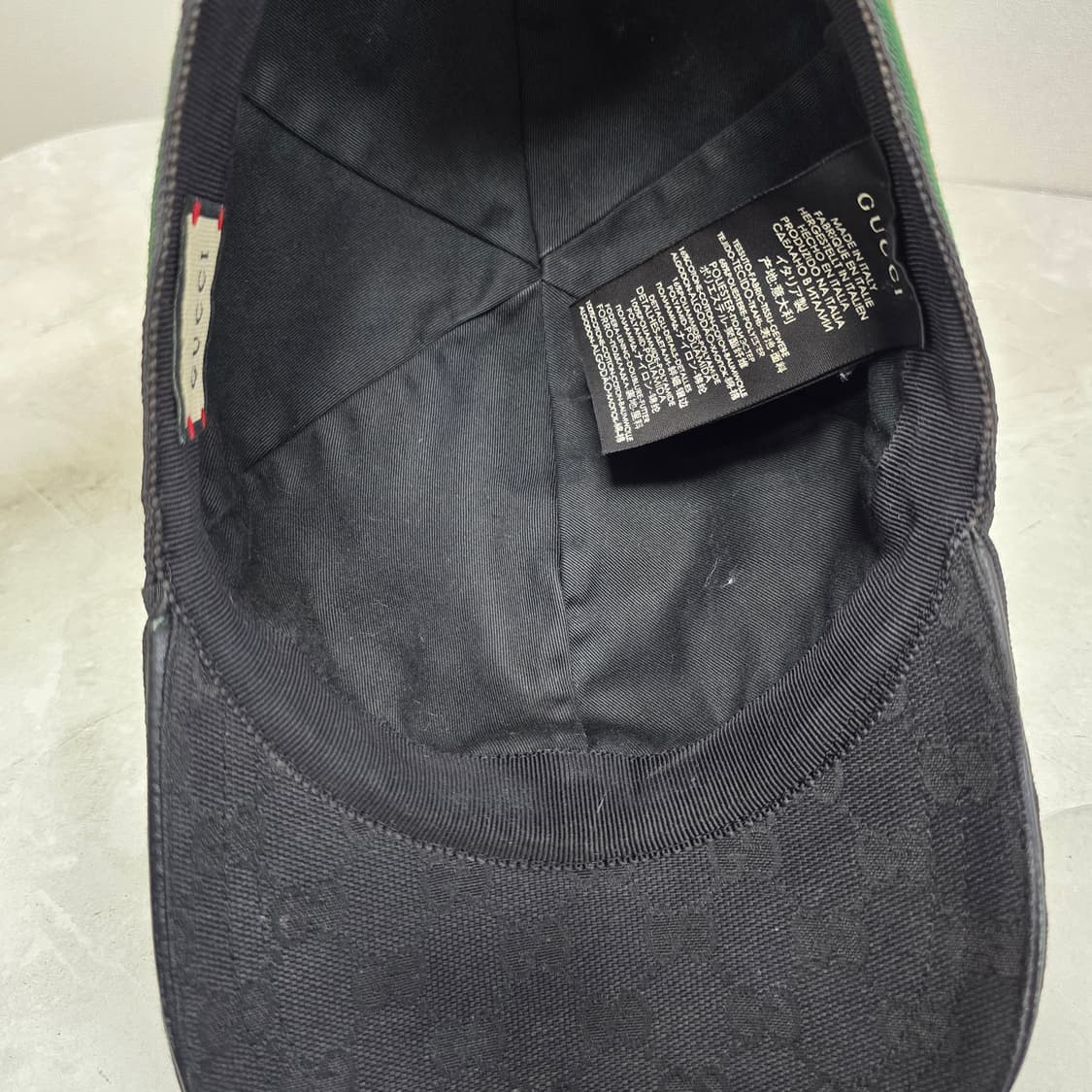 구찌 로고 볼캡 모자 xl사이즈 블랙 판매 상품이미지5