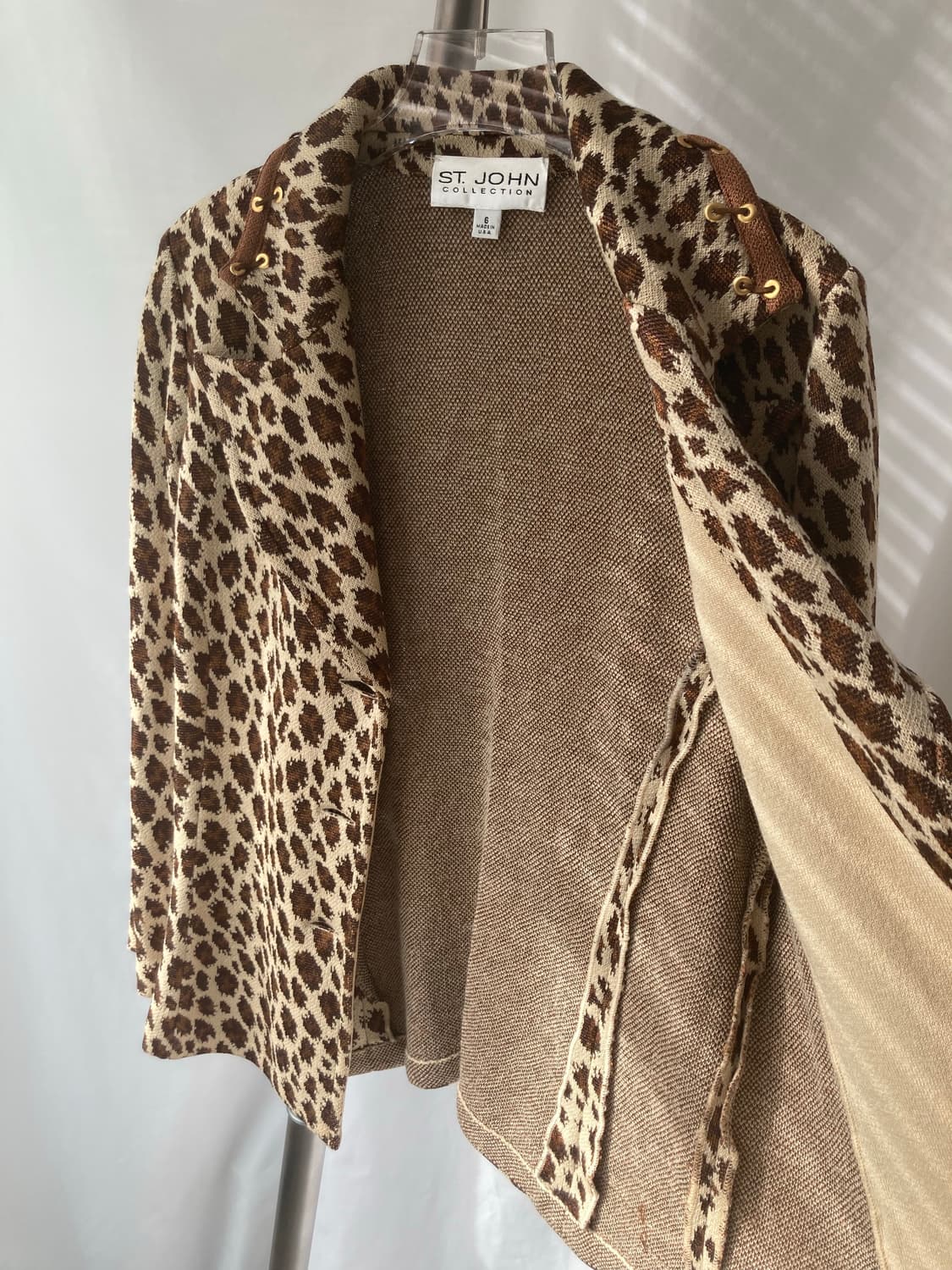 정품) ST.JOHN 세인트 존 여성 레오파드 호피 겨울 자켓 상품이미지7