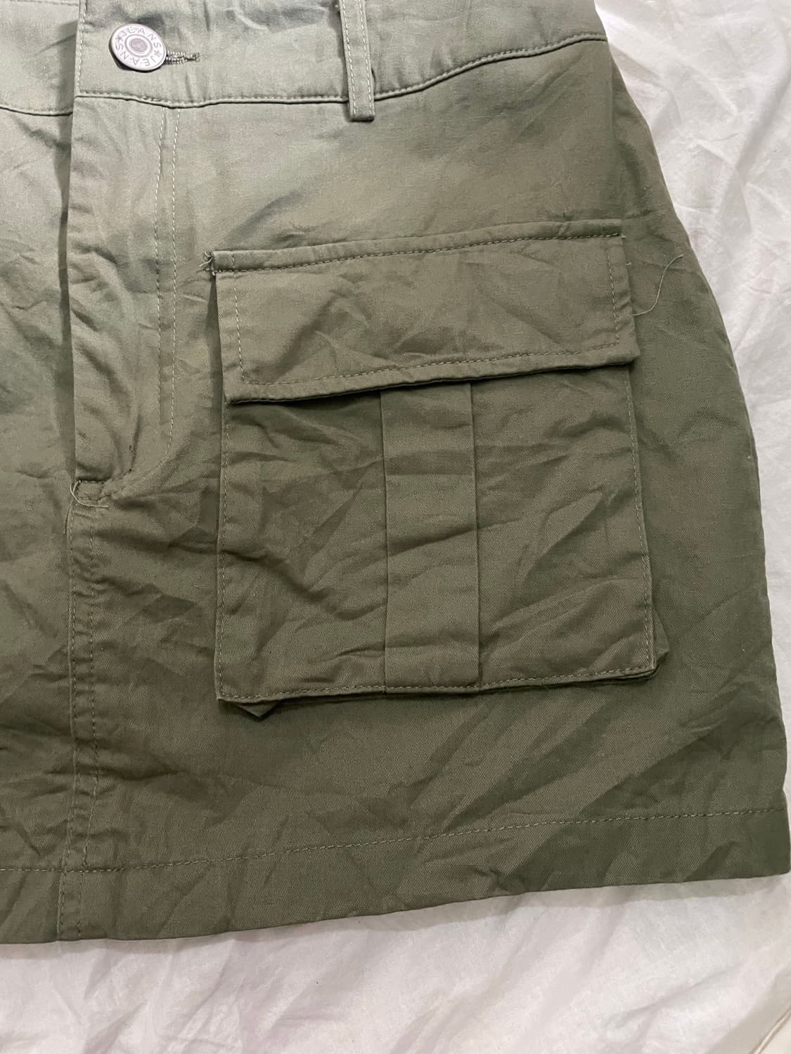 카키 유틸리티 카고 미니스커트 상품이미지2