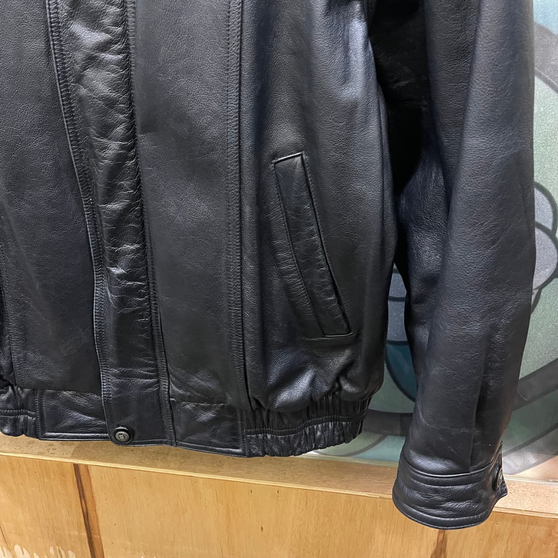 90's cow leather jacket 상품이미지4