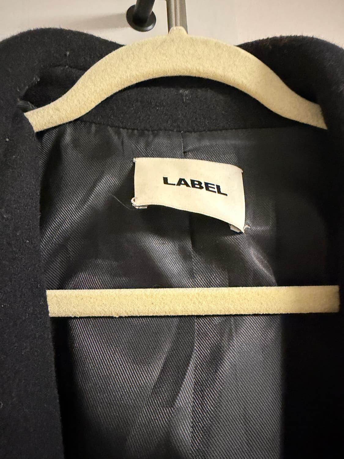 LABEL Archive 블랙 울 롱코트 XL 상품이미지5