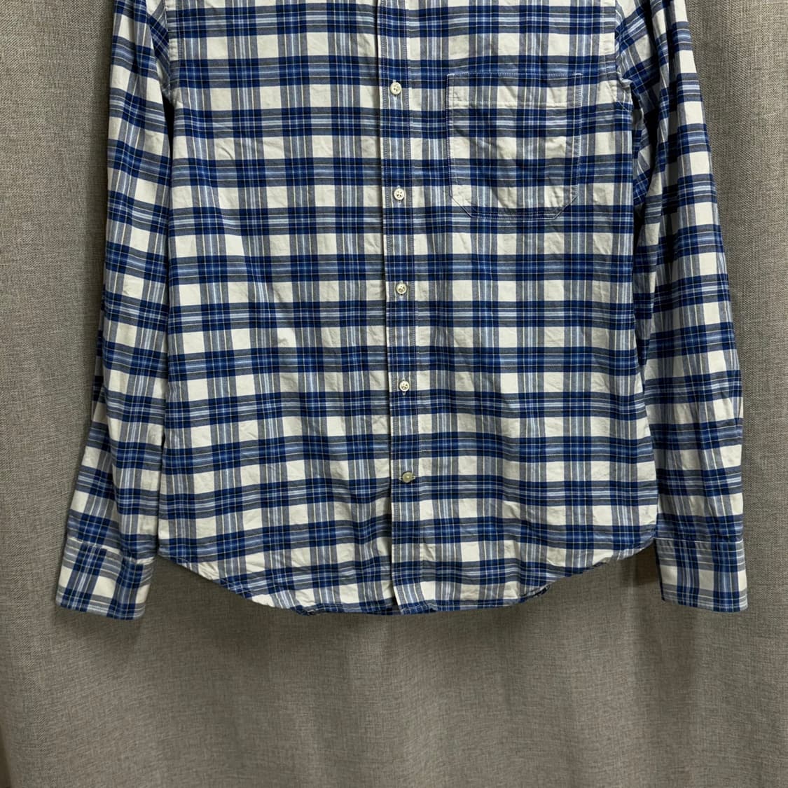 [M] 바나나리퍼블릭 면 블루 체크 셔츠 남방 상품이미지4