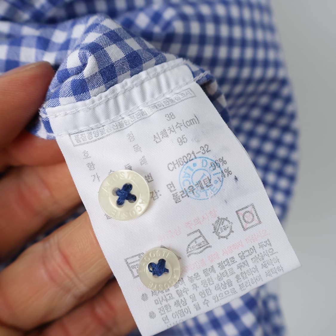 슬림90/라코스테 슬림핏 체크셔츠 상품이미지7