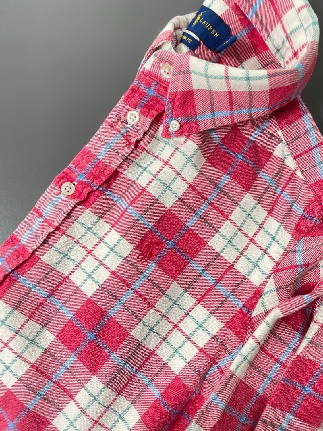 [S] 폴로 랄프로렌 여성 자수로고 플란넬 코튼 셔츠 상품이미지4