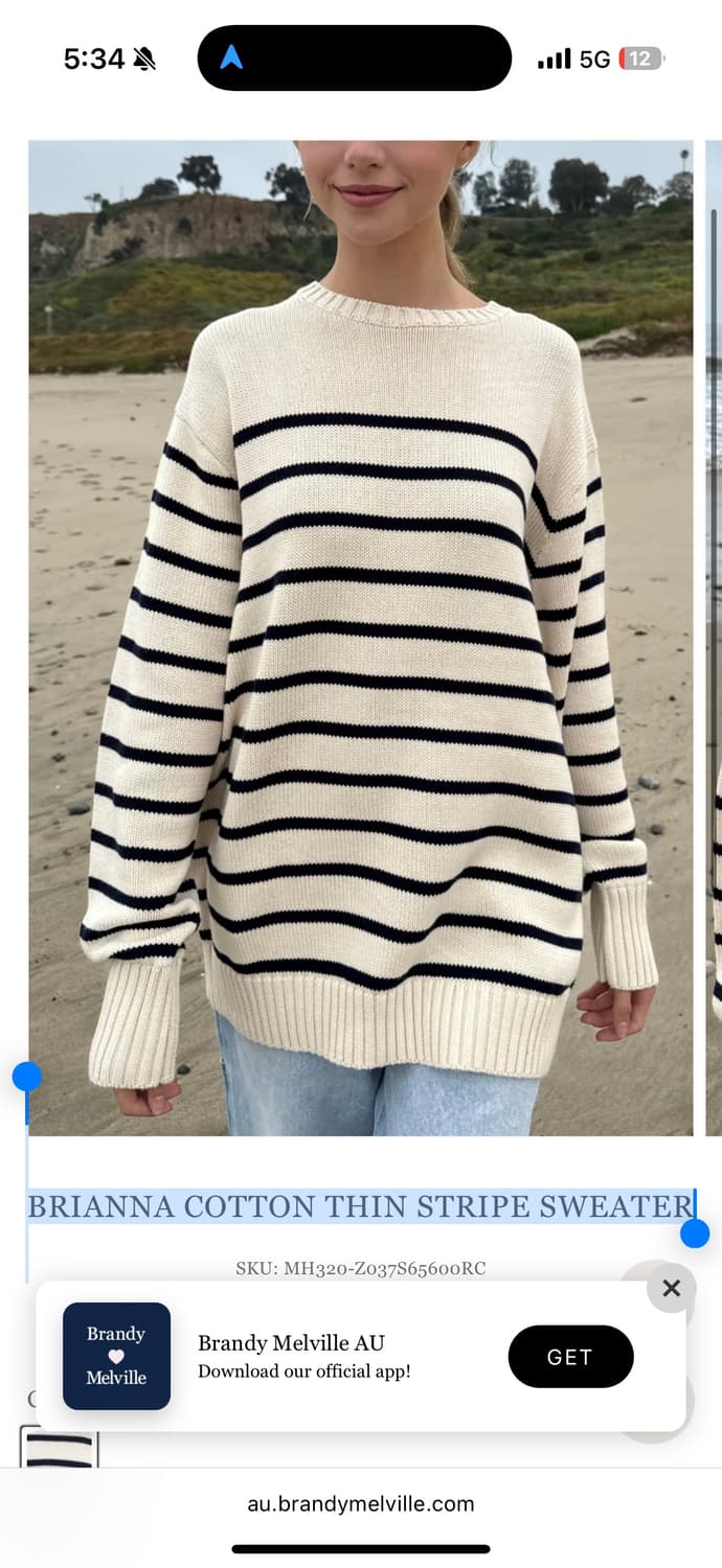 브랜디멜빌 네이비 스프라이트 니트 상품이미지1