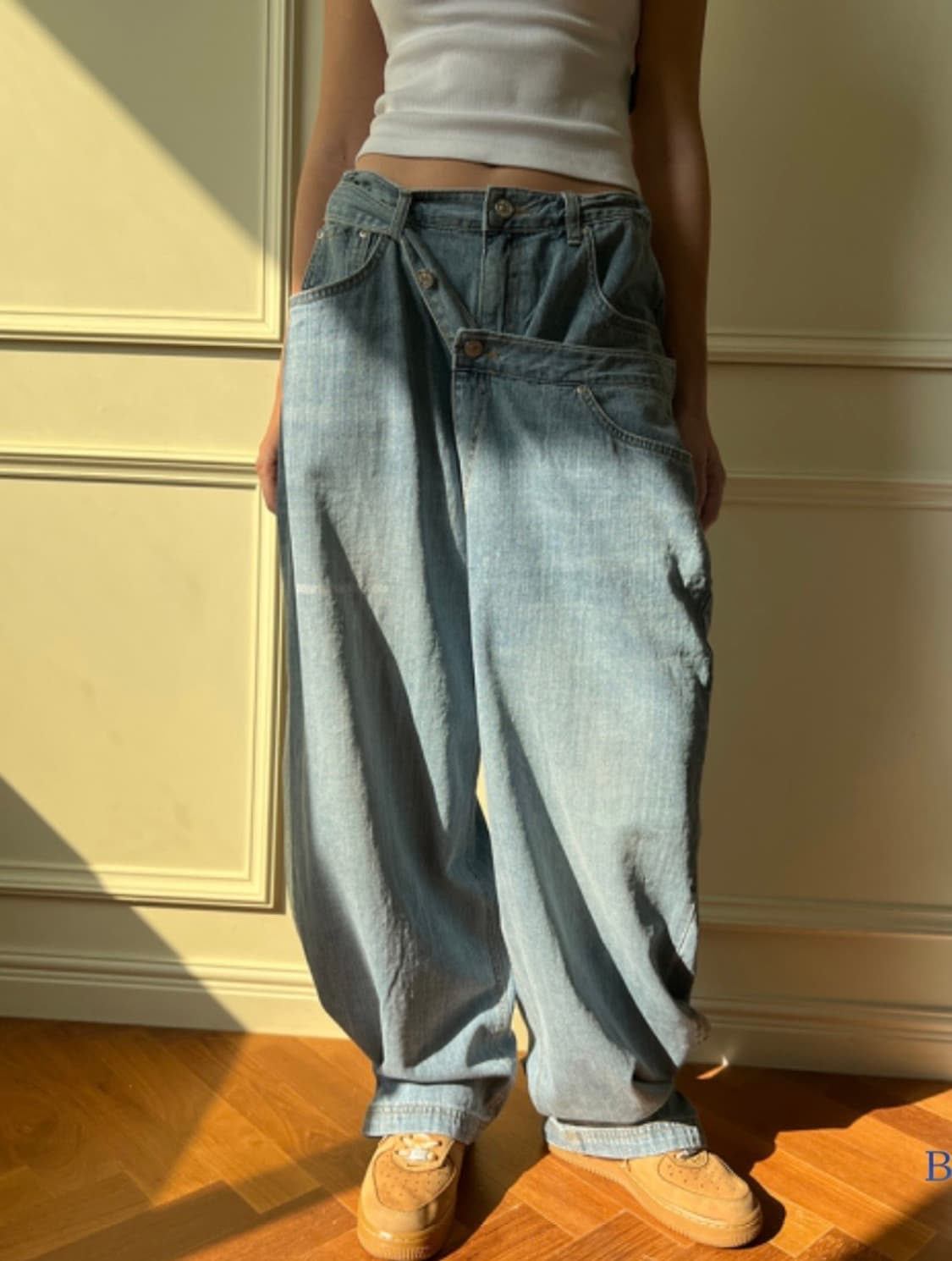 더미스테리어스호텔 크로스 레이어드 데님 1사이즈 상품이미지2