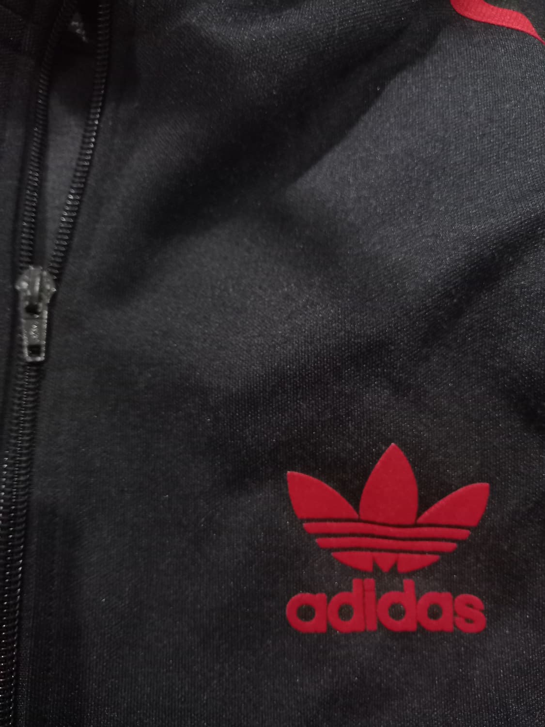 아디다스 대장급 검빨 블랙 트랙탑 저지 져지집업 95/M 상품이미지3