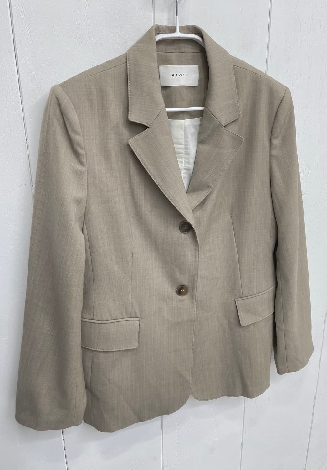 MARCH(마치) 베이지 2버튼 자켓 상품이미지4