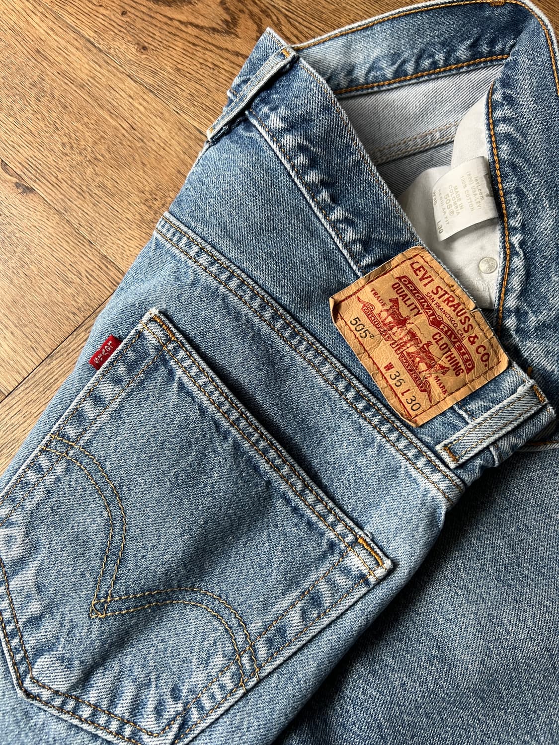 [36]00's 리바이스 USA 505 빈티지 워싱 데님 팬츠 상품이미지6