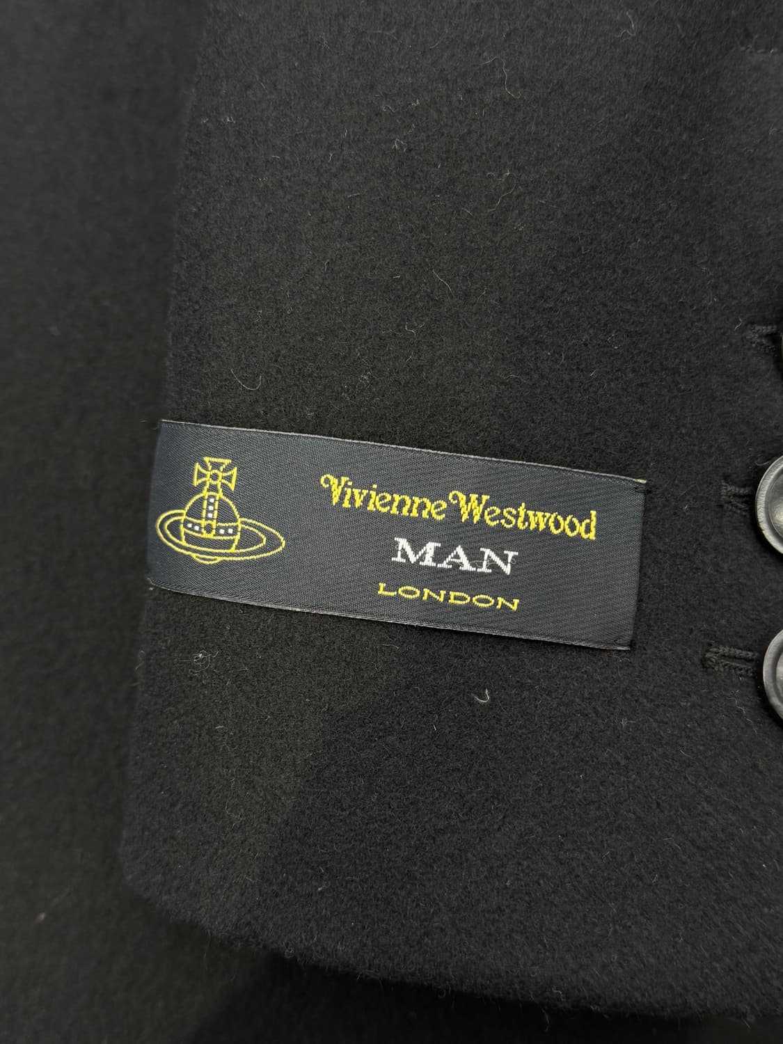 비비안웨스트우드 맨 블랙 울 체스터 다이그널 필드 코트 상품이미지7