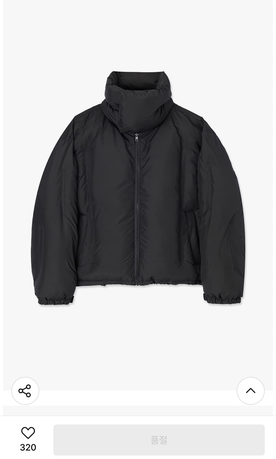 DNSR 하이넥 푸퍼 패딩 점퍼 블랙 L 상품이미지3