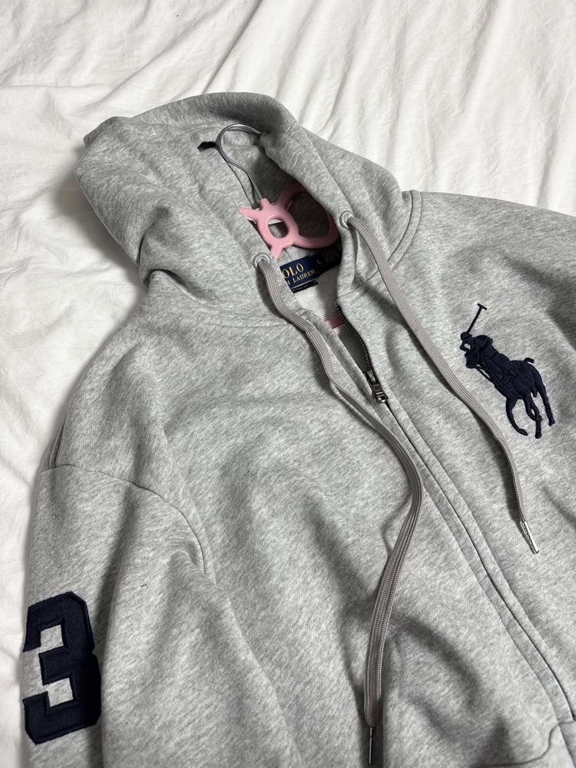 폴로 빅포니 그레이 후드집업 상품이미지3