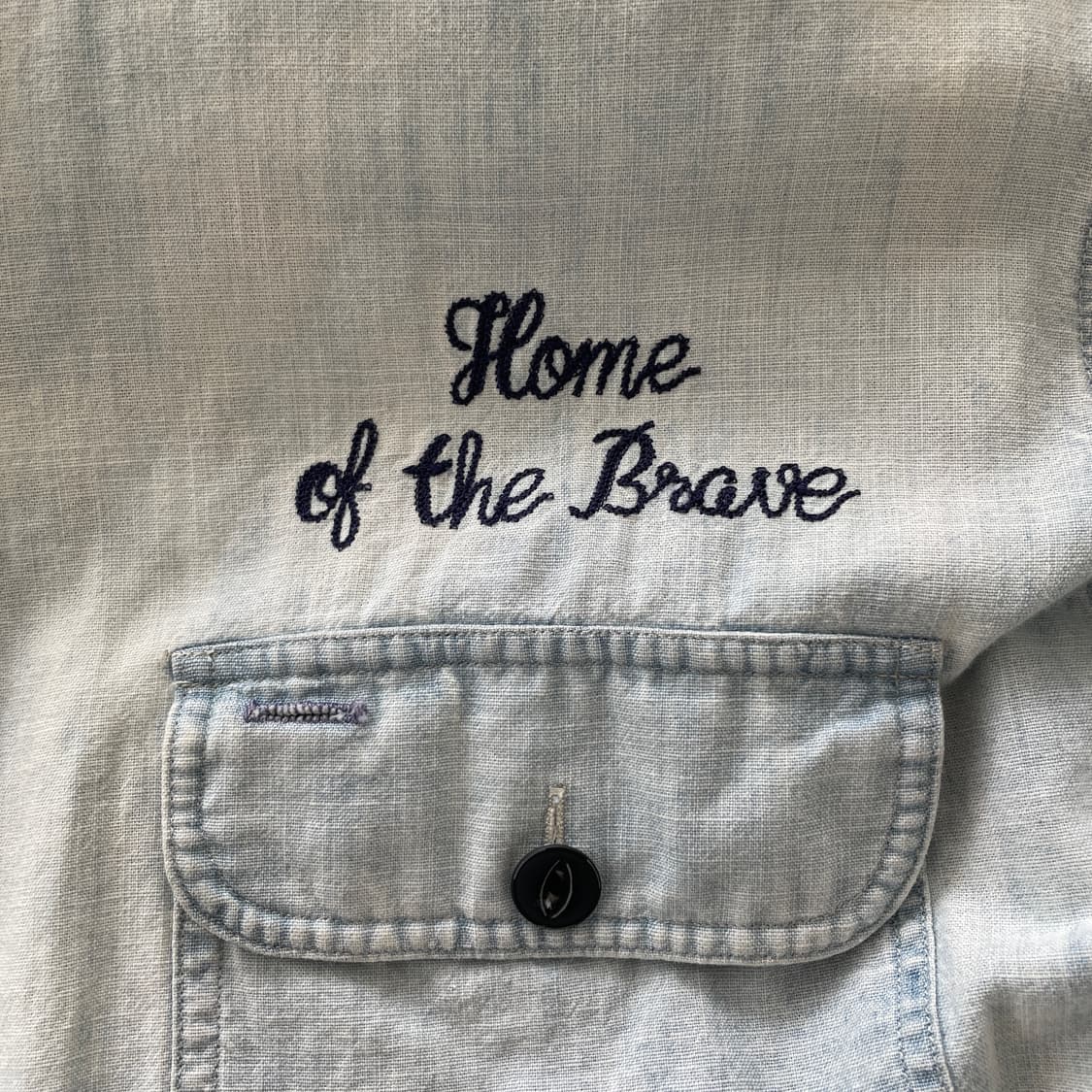 폴로 랄프로렌 아메리칸 자수 라이트 데님 셔츠 상품이미지5