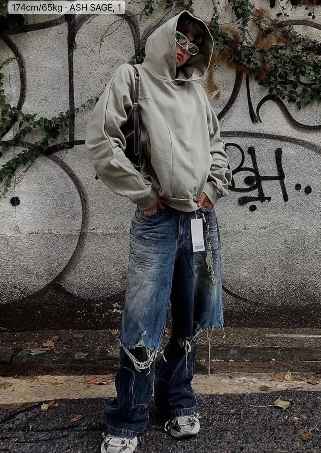 [1]그레일즈 지오메트리 헤비 후드/애쉬세이지 상품이미지2