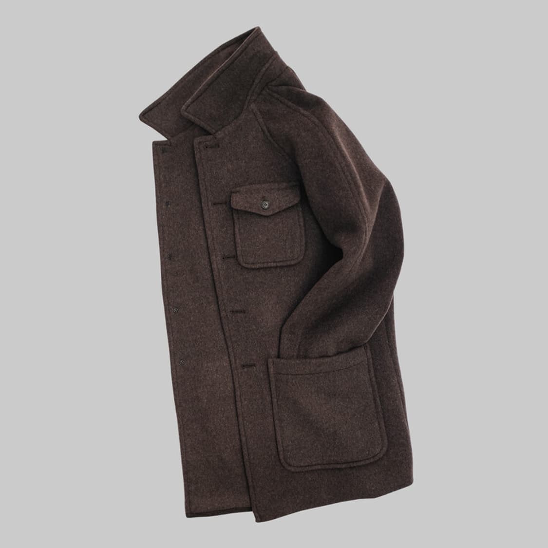 뗄라 멜튼 울 하프코트 상품이미지4