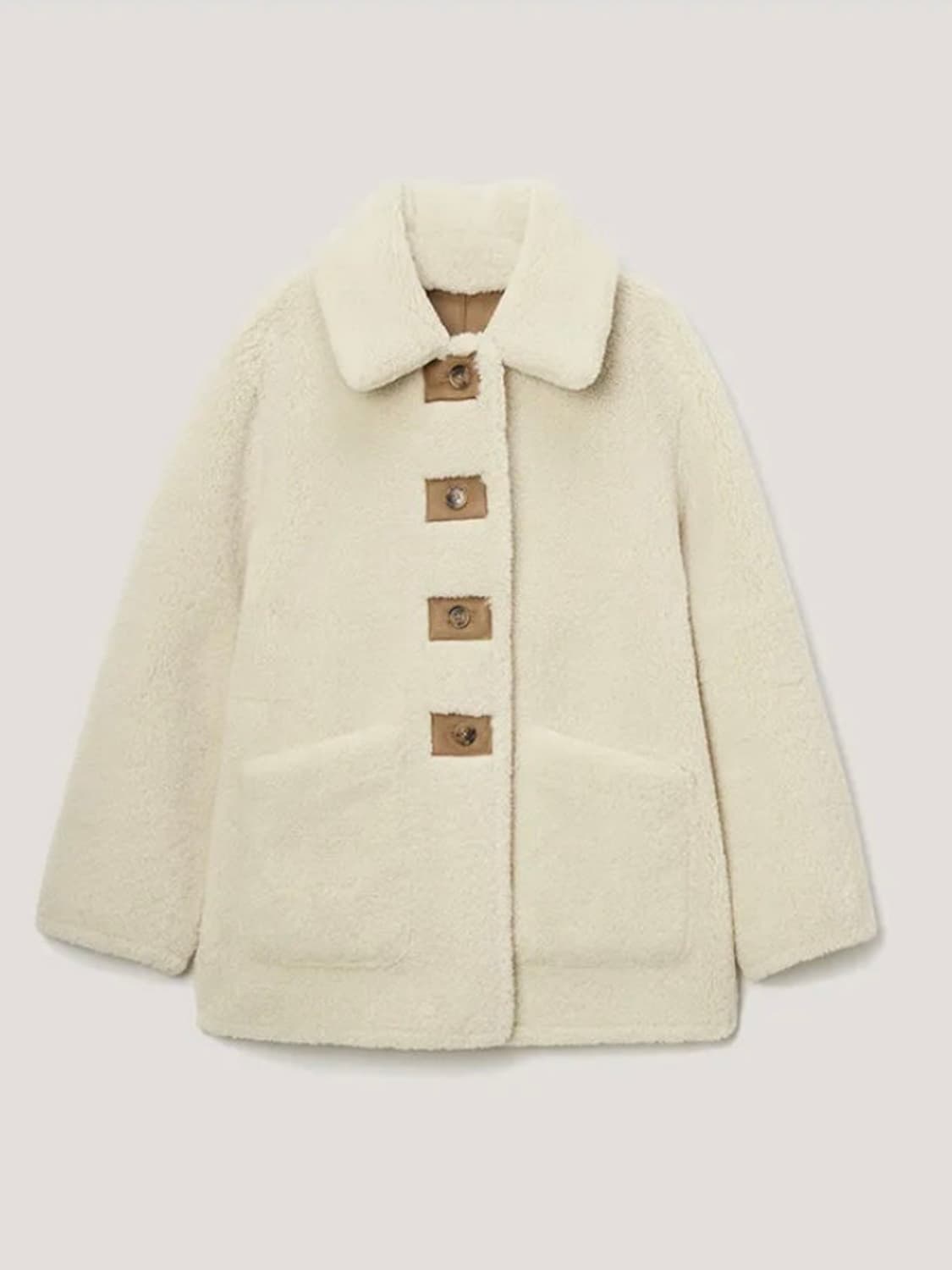 던스트 유니섹스 리버시블 시어링 자켓 카멜 XS 상품이미지4