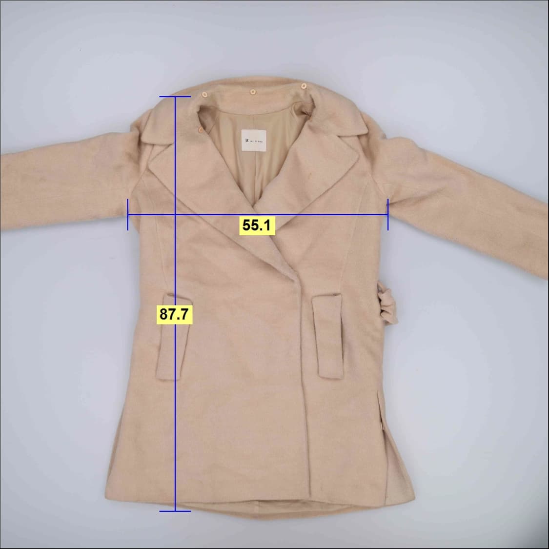 88-165 잇미샤 울 코트 0220H1 상품이미지5