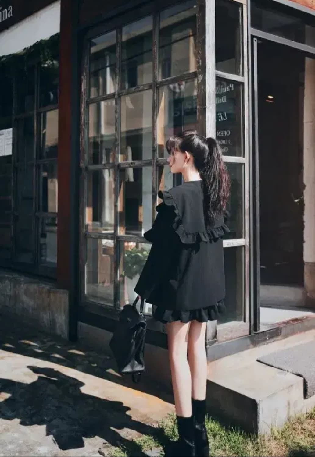 밀크코코아코트빅카라프릴자켓세라세일러박시아방루즈핏빈티지레이스긱시크히메갸루 상품이미지4