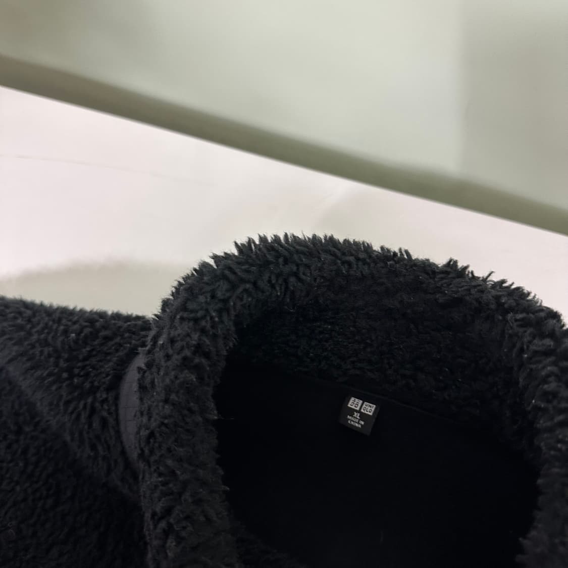 XL 유니클로 블랙 쉐르파 뽀글이 후리스자켓 상품이미지3