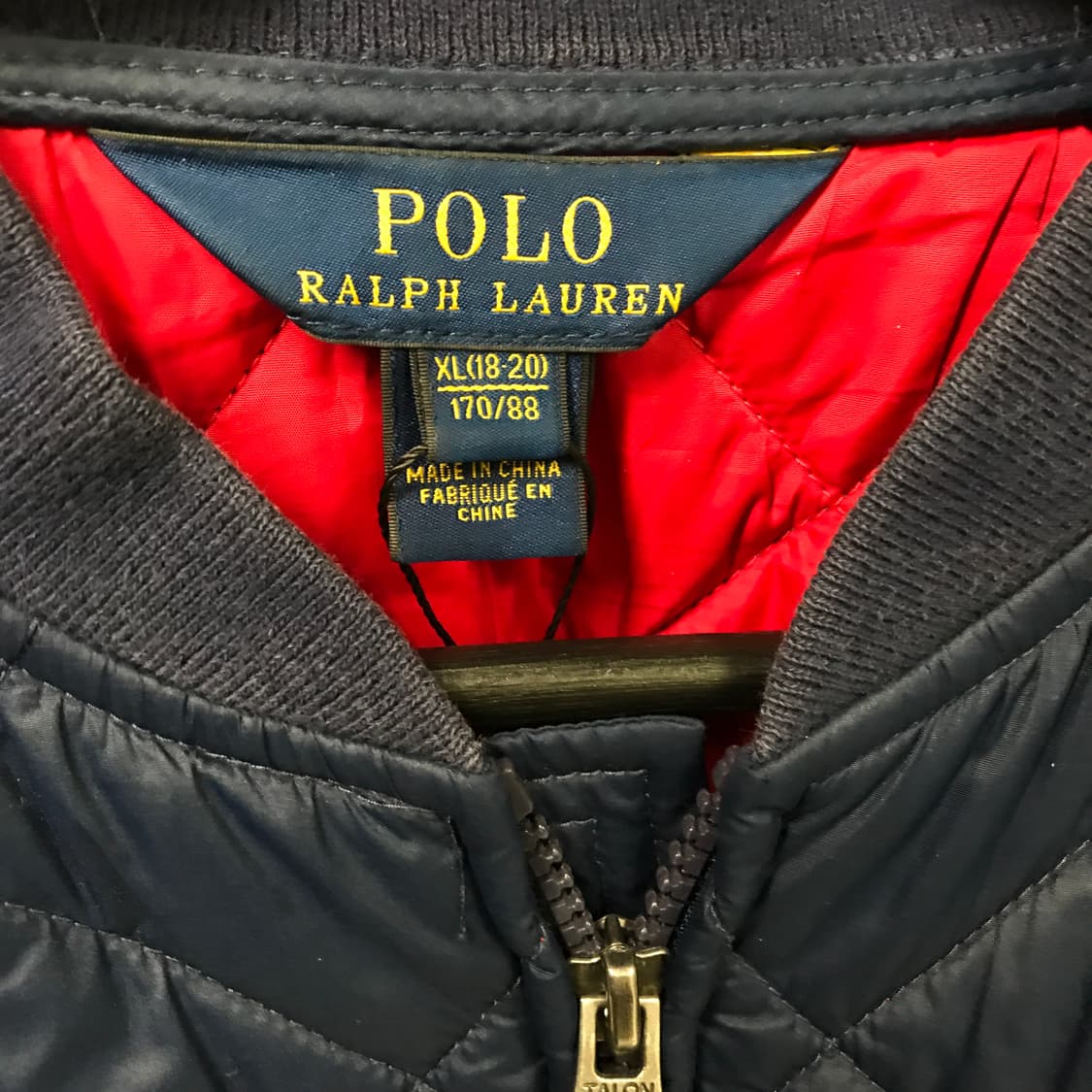 폴로 랄프로렌 퀄팅 자켓 네이비 XL18-20 상품이미지5