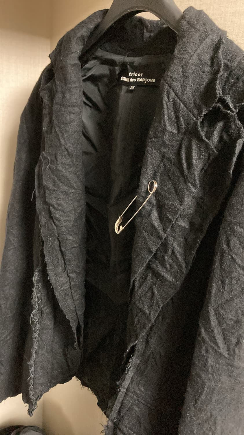 꼼데가르송 트리콧 축융 테일러 자켓 M 상품이미지2