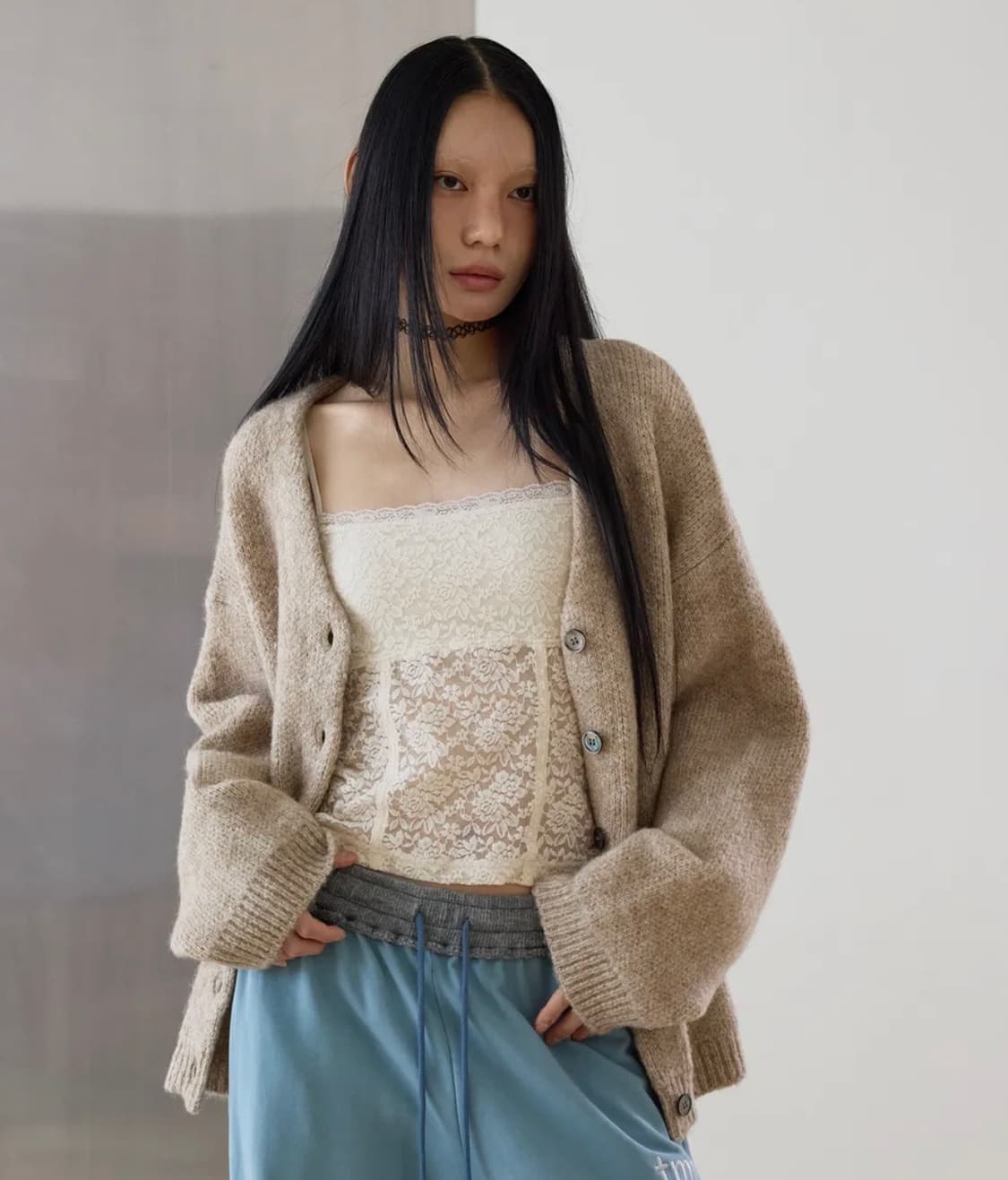 [미스테리어스호텔] 알파카 울 오버 가디건 상품이미지3