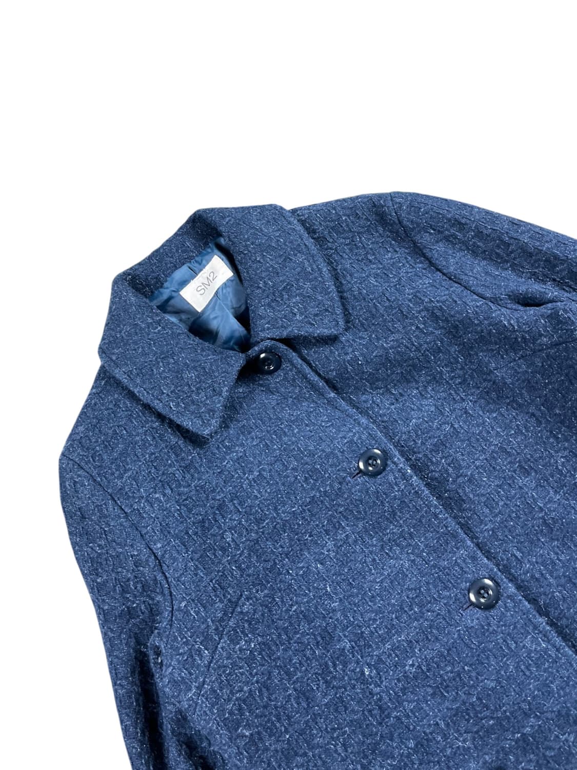 Vintage 블루 울 트위드 코트  상품이미지2