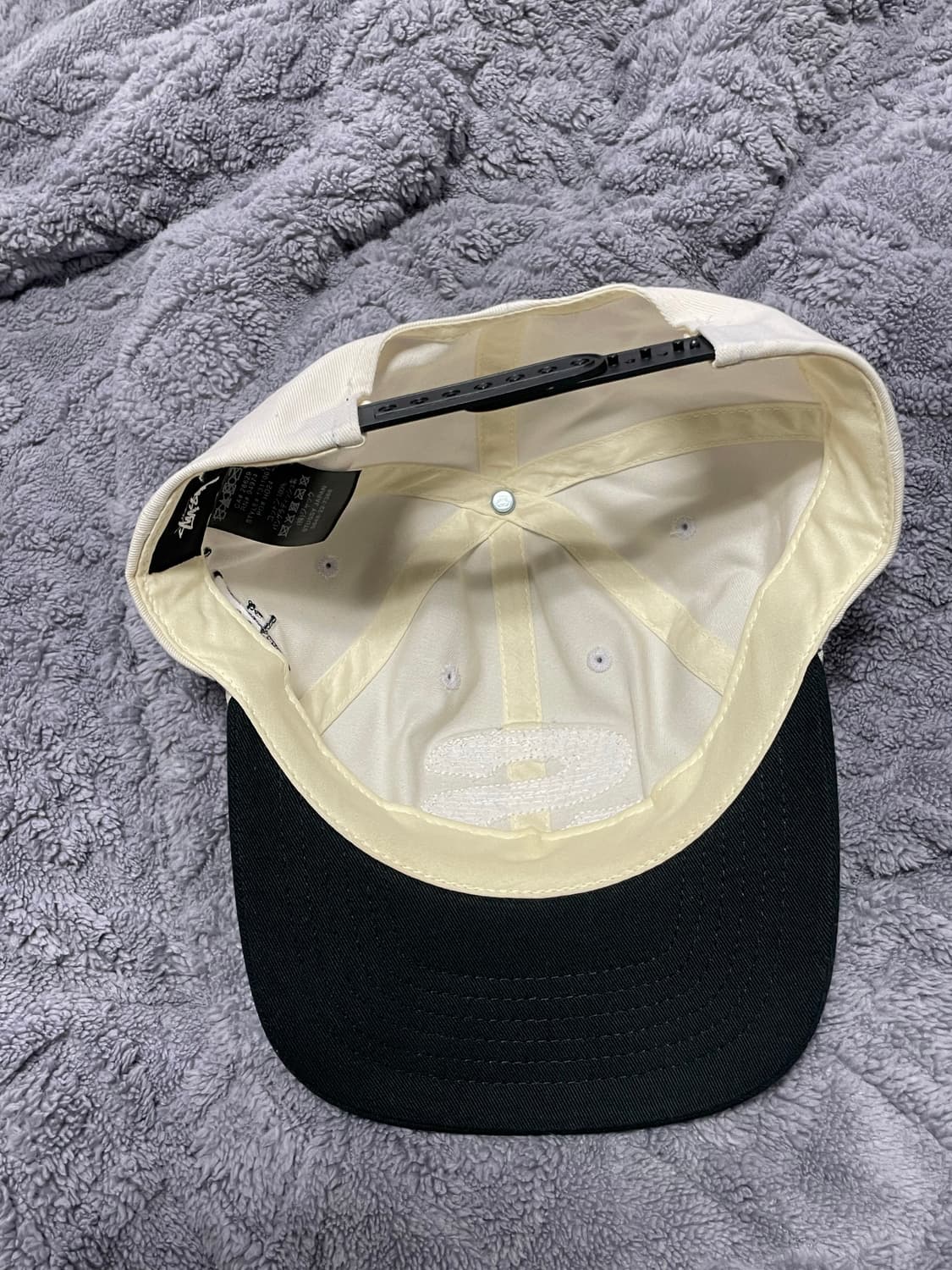 스투시 셔닐 S 로우 프로 캡 내추럴 색상 볼캡 상품이미지3