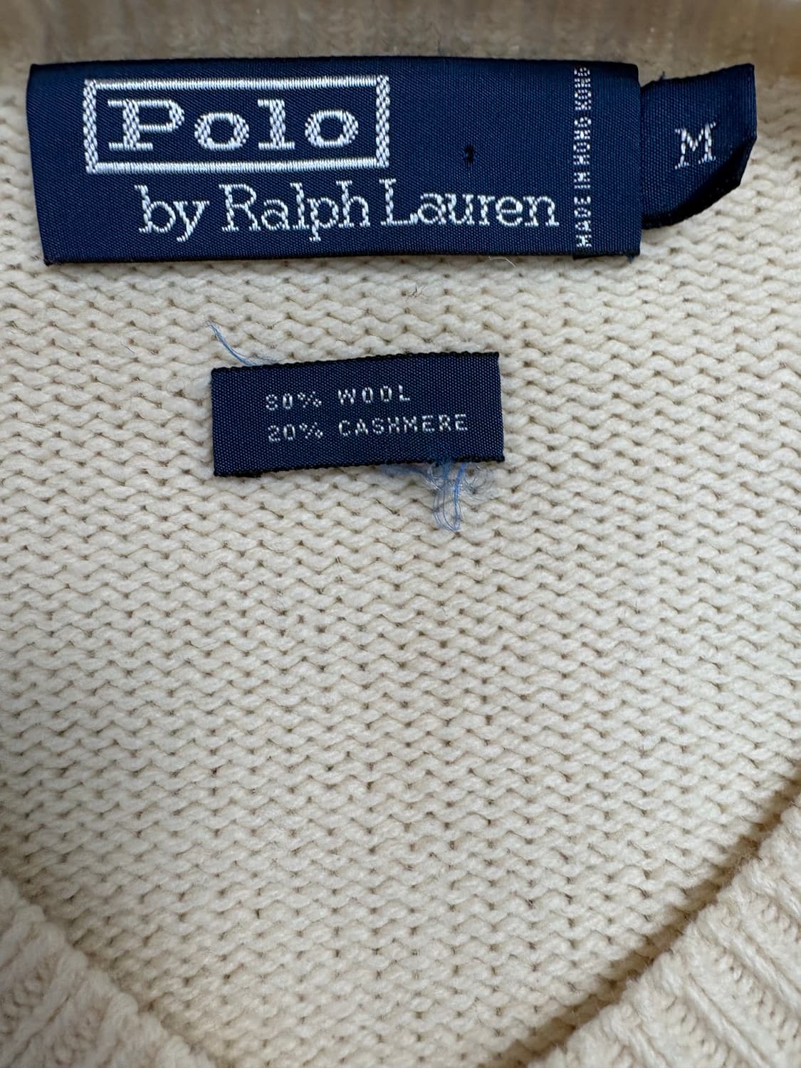 폴로 랄프로렌 브이넥 니트 아이보리 상품이미지5