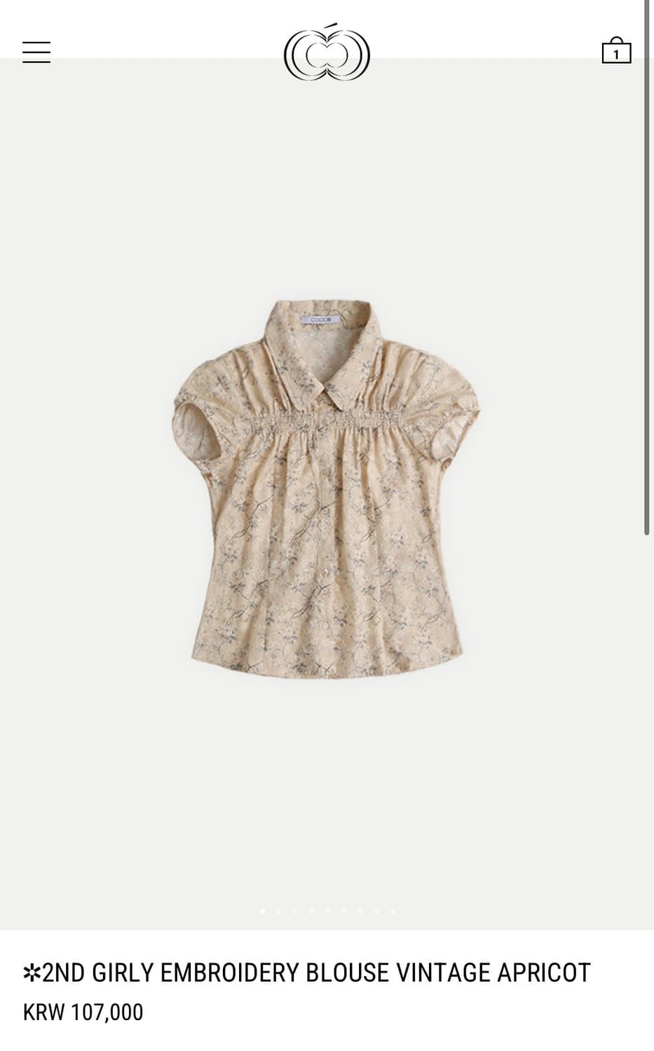 콜로신스 셔츠 블라우스 GIRLY EMBROIDERY BLOUSE 상품이미지2