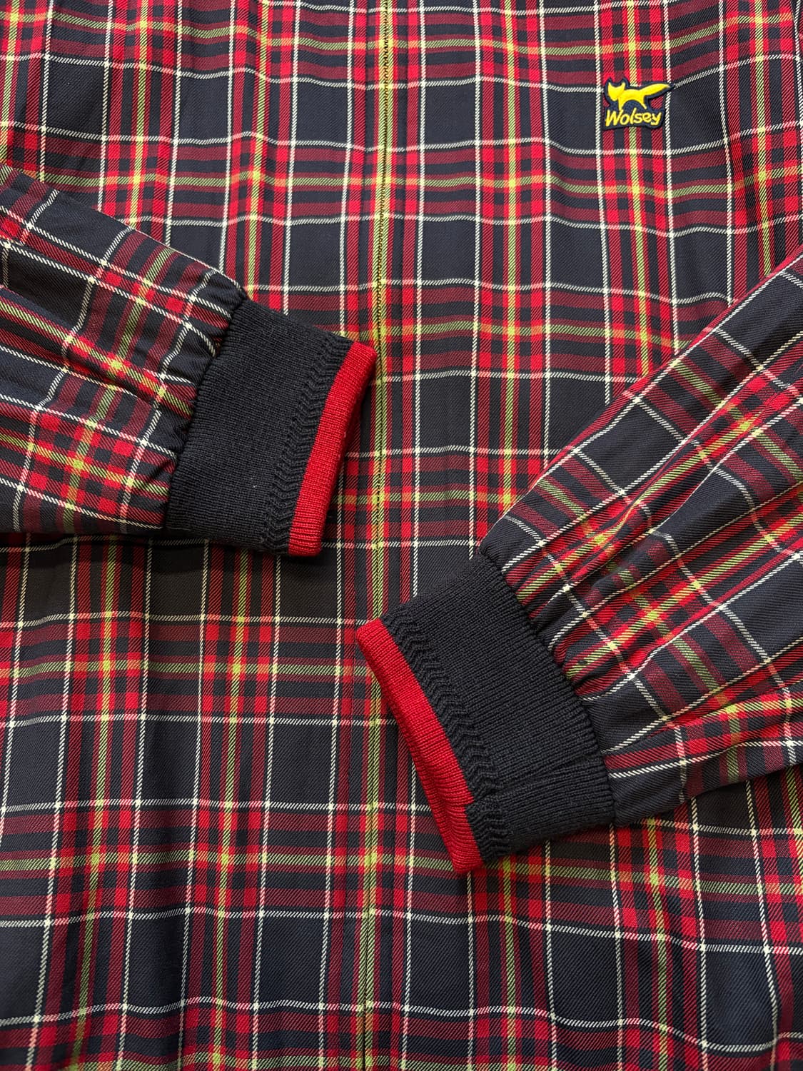 Wolsey 체크 집업 블루종 상품이미지5