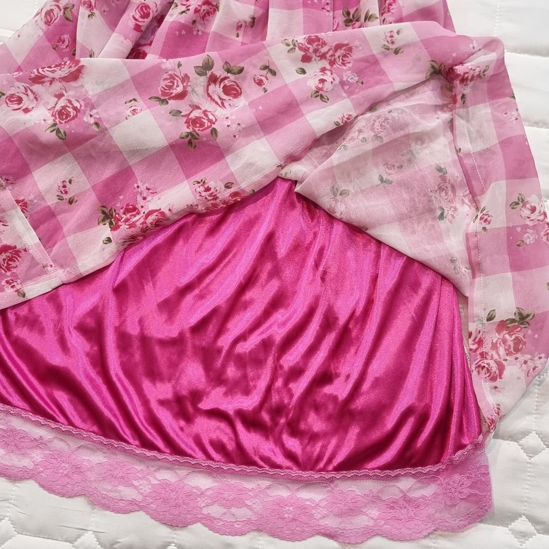 Sugar Gloss(슈가글로스) 마즈 로즈 체크원피스 상품이미지6