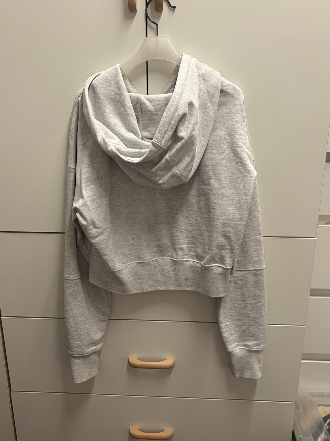 마리떼 크롭 후드집업 라이트그레이 S 상품이미지5