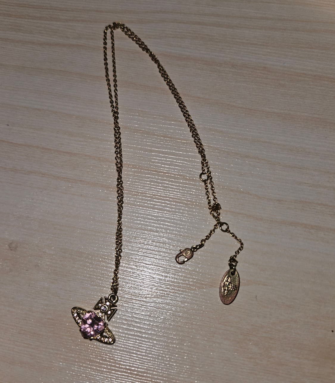 비비안웨스트우드 아리엘라 팬던트 핑크 골드 목걸이 상품이미지3