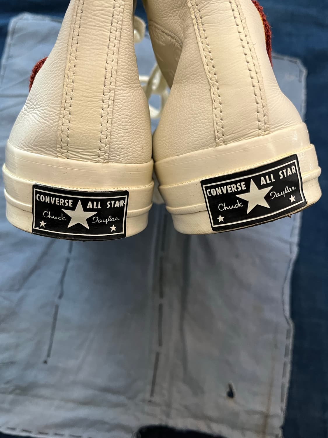 컨버스 척테일러 올스타 70 레더 하이 워드마크 울 아이보리 상품이미지7