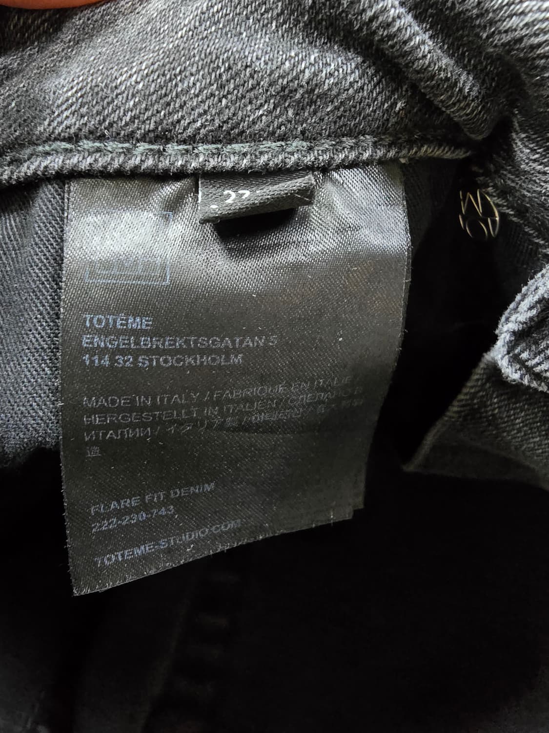 토템 워싱 블랙 데님 와이드팬츠 (1436) 상품이미지4