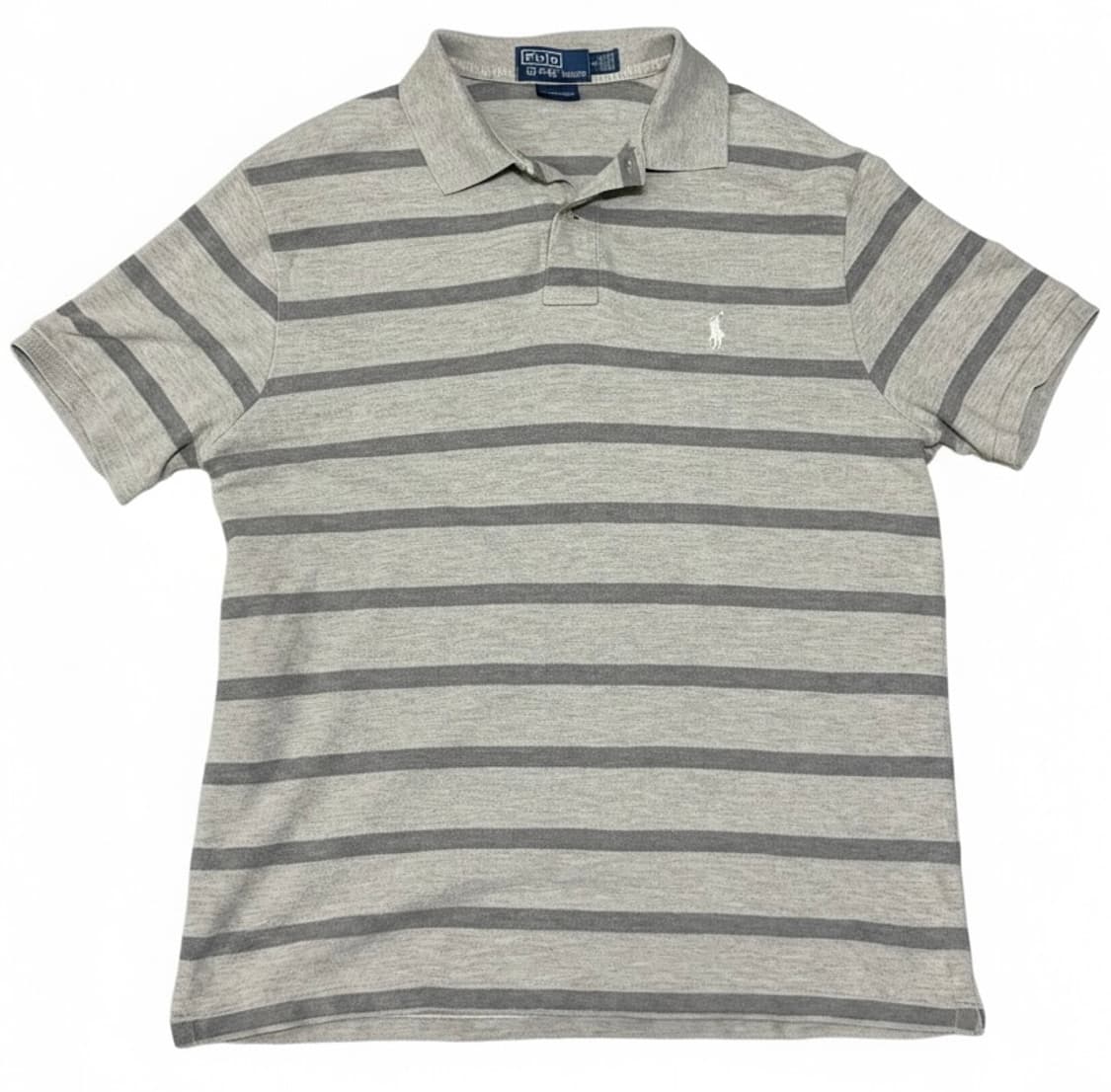 [L] Polo Ralph Lauren 스트라이프 피케 셔츠 그레이 상품이미지1