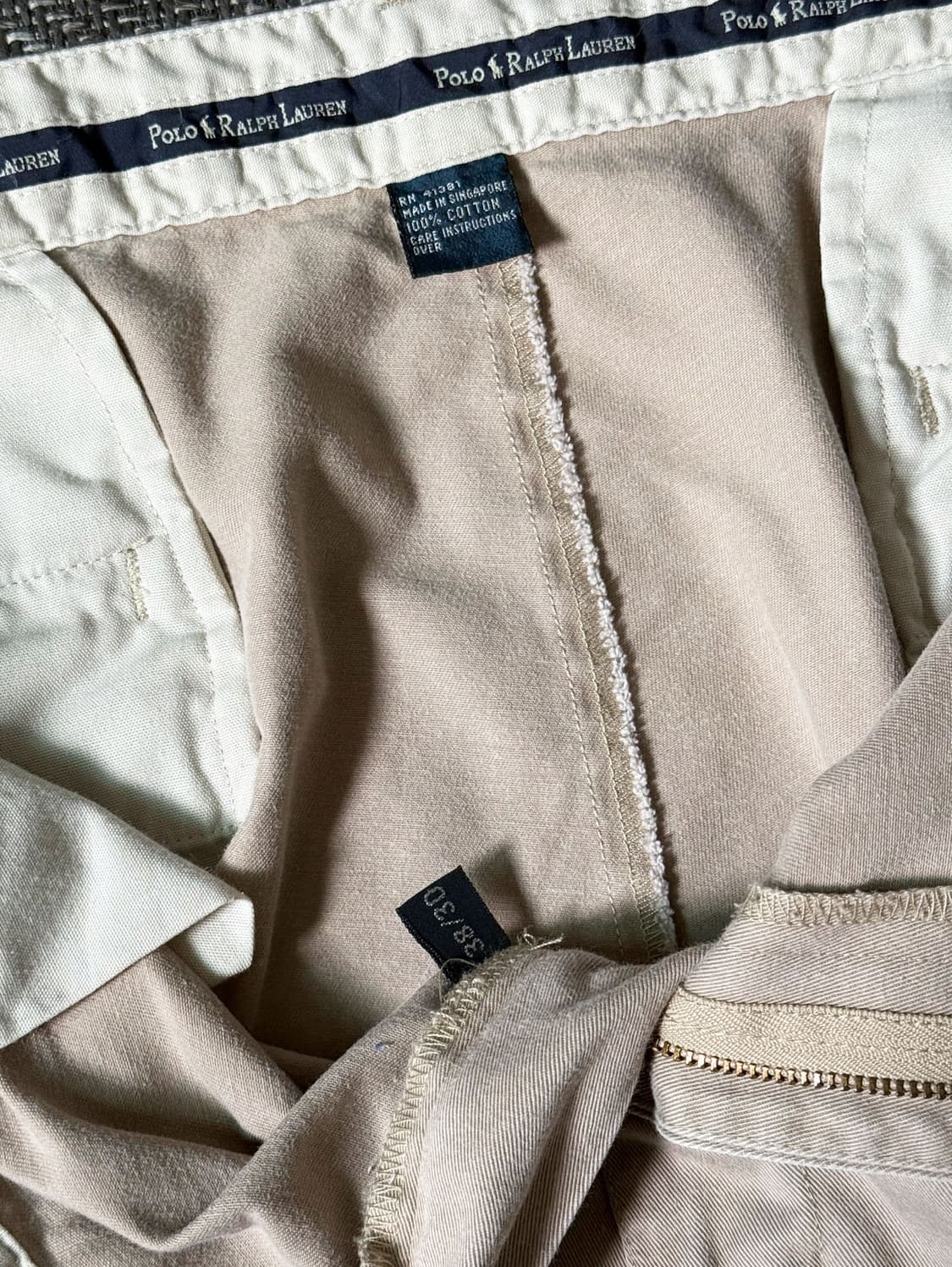 (36) 90s 폴로 랄프로렌 앤드류 더블 플리츠 치노 팬츠 상품이미지4