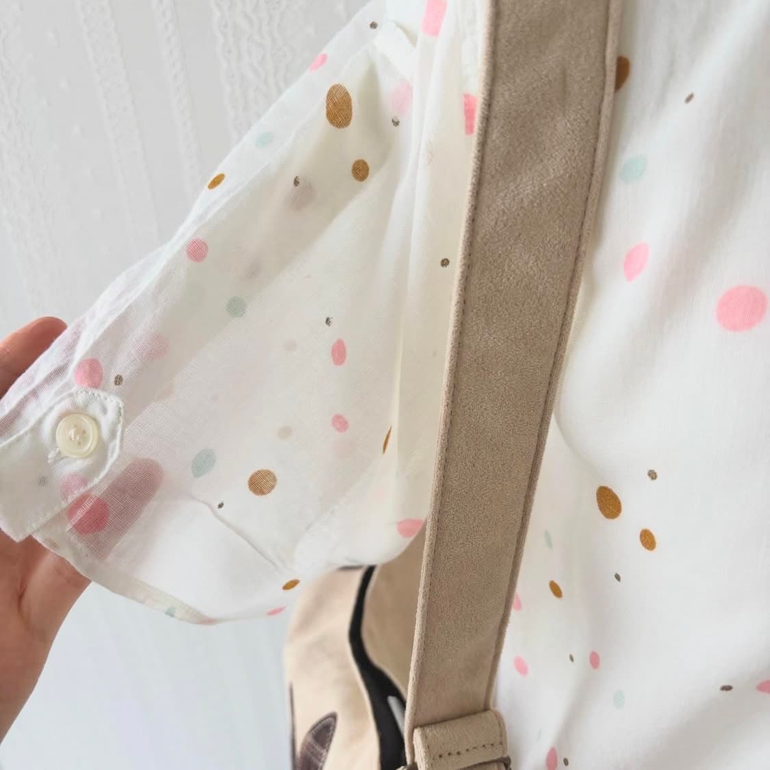 Olive des olive 올리브데올리브 도트 셔츠 모리 하구미 상품이미지3