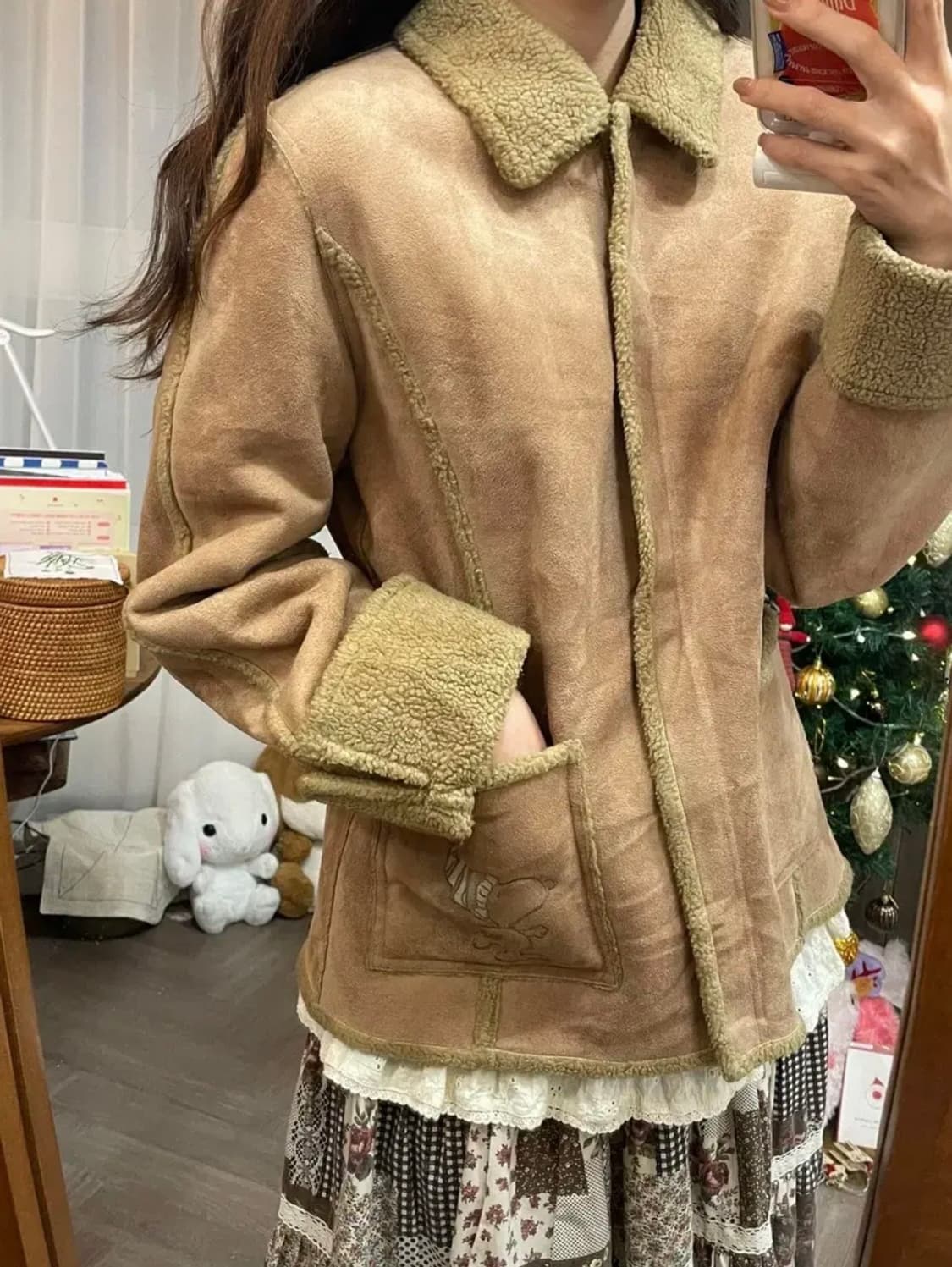 스누피 빈티지 무스탕 모리노가토 카모메산장 상품이미지1