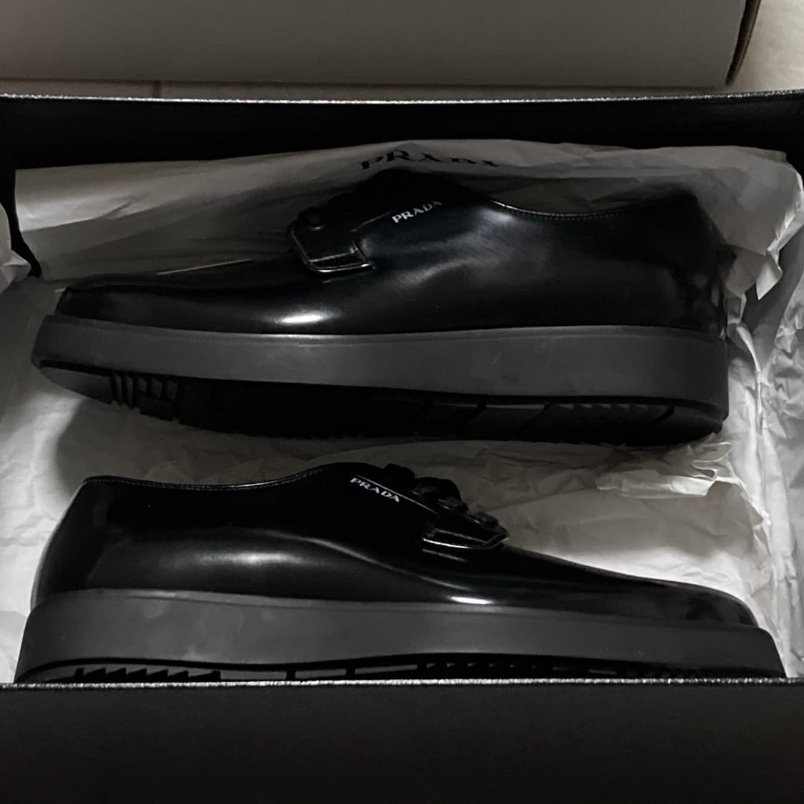 프라다 로퍼 더비슈즈 블랙 5사이즈 상품이미지5