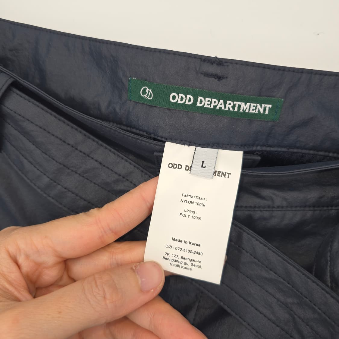 odd department 블랙 카고 와이드 팬츠 L [H50720] 상품이미지8