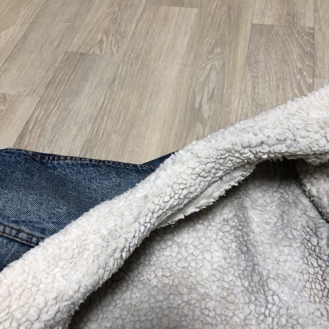 (L-XL) 80's 리바이스 70608 데님 쉐르파 하드 워시드 자켓 상품이미지9