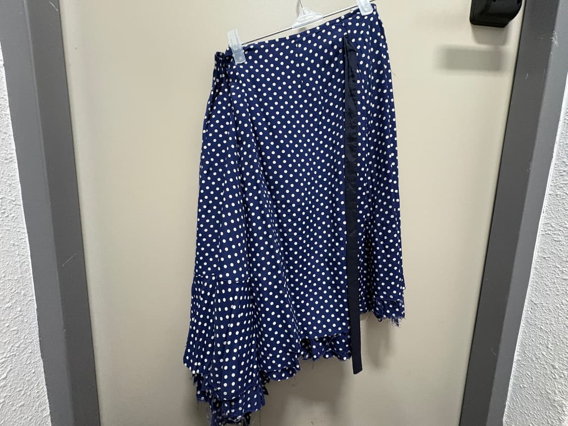 트리콧 꼼데가르송 도트 랩 스커트 네이비 상품이미지1
