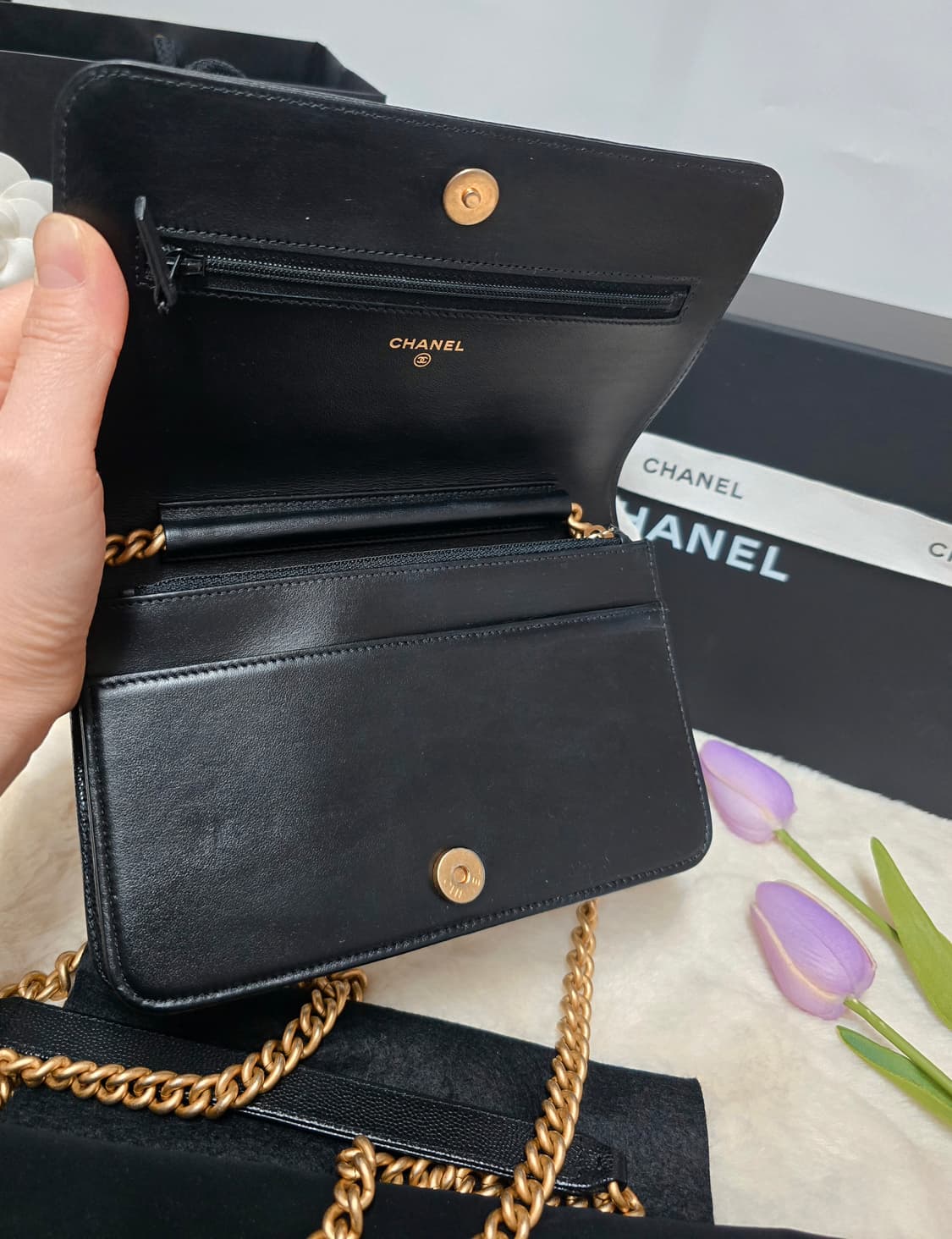 샤넬woc백 금장 정품 풀구성 상품이미지7